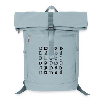Typografie D-Buchstabe-Mosaikdesign. - Laptop-Rucksack  - Eisblau - Vorne