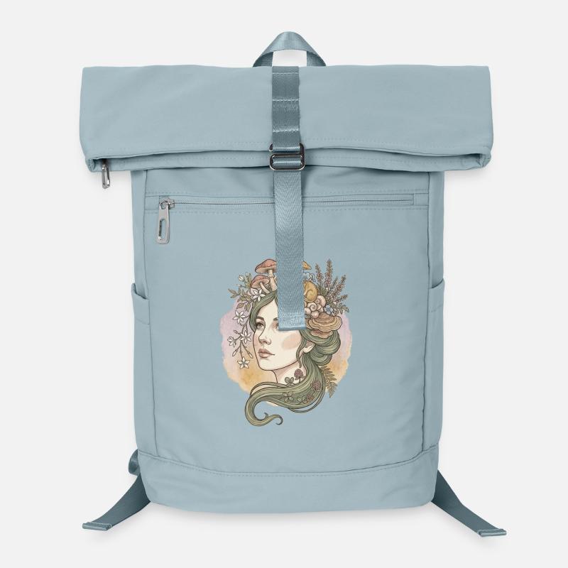 Déesse des champignons et des fleurs Sac à dos ordinateur
