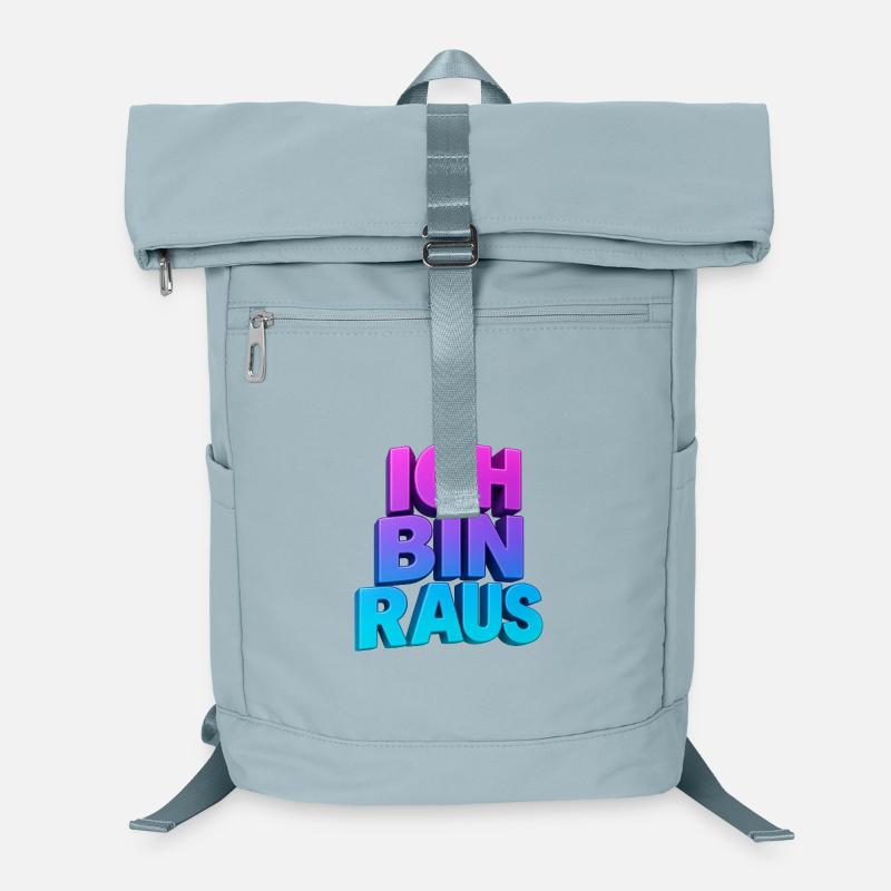 Ich Bin Raus 3D Gradient Laptop-Rucksack 