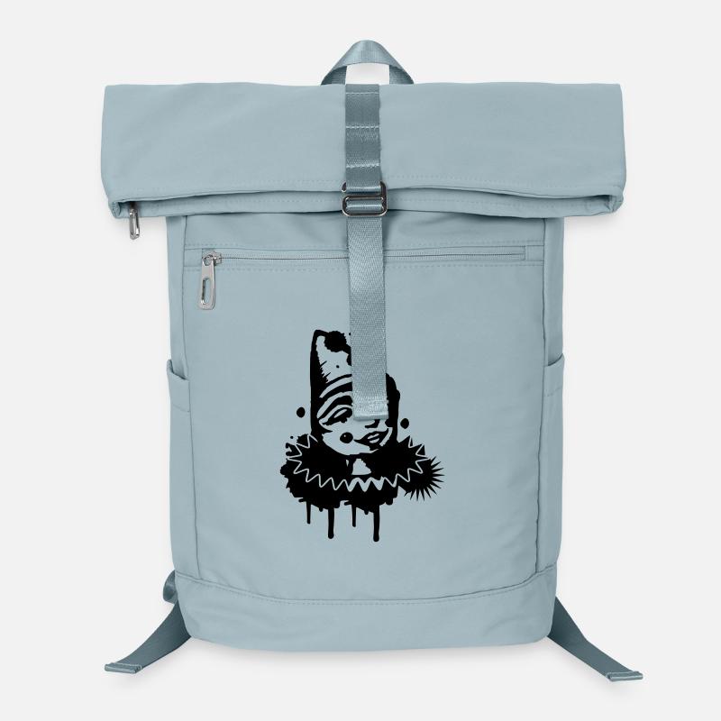 Porträt eines melancholischen Clowns als Graffiti Laptop-Rucksack 