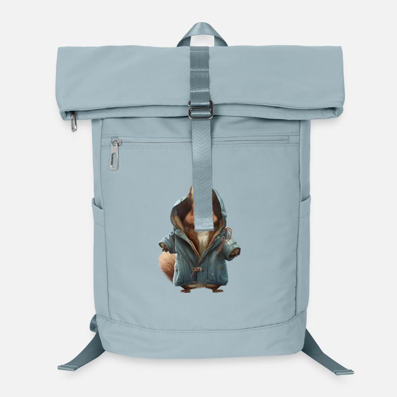 Design mit einem Eichhörnchen was eine Jacke trägt Laptop-Rucksack 