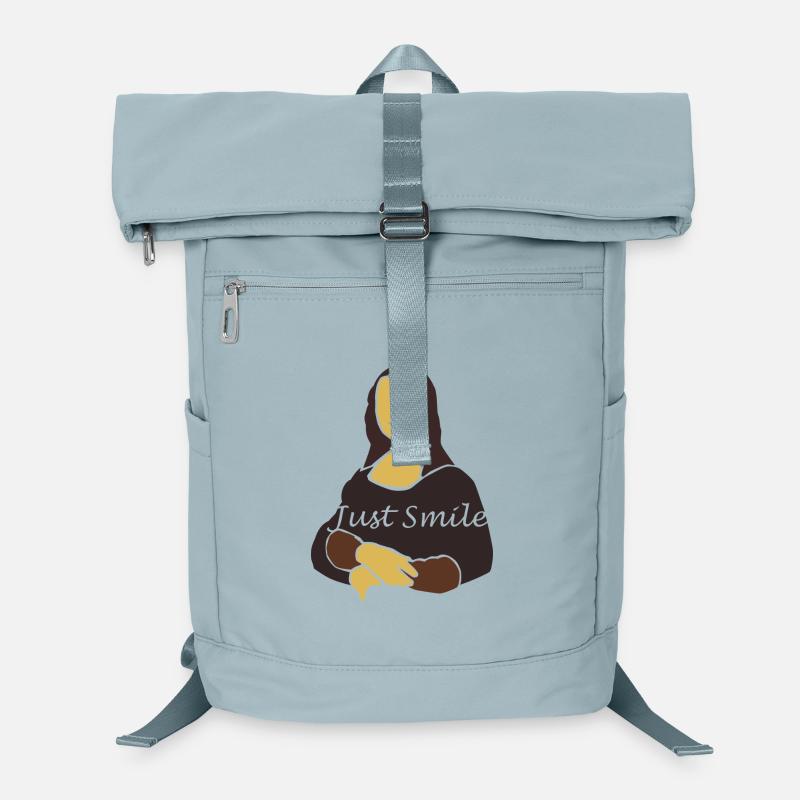 🇮🇹Mona Lisa Italie peinte sourire joyeusement Sac à dos ordinateur