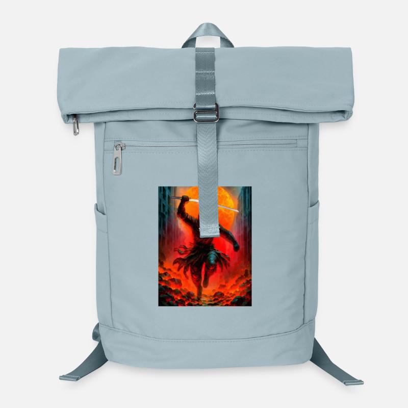 Feuriger Ninja im Kampf Laptop-Rucksack 