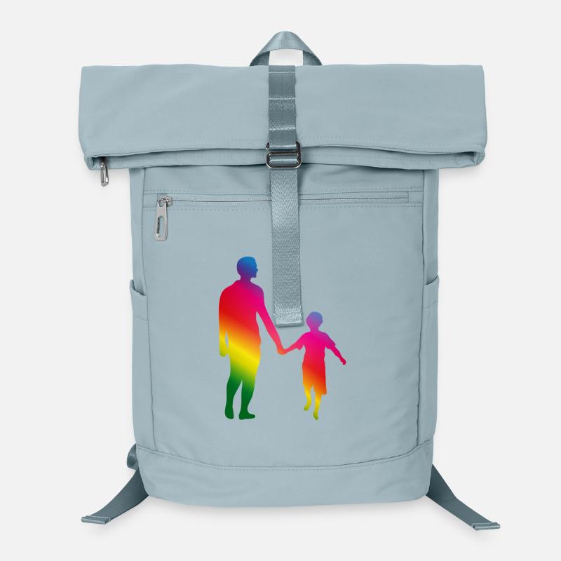 Vater und Sohn Hand in Hand Laptop-Rucksack 
