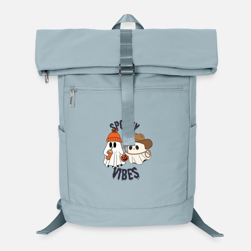Spooky vibes halloween ghosts Laptop Backpack