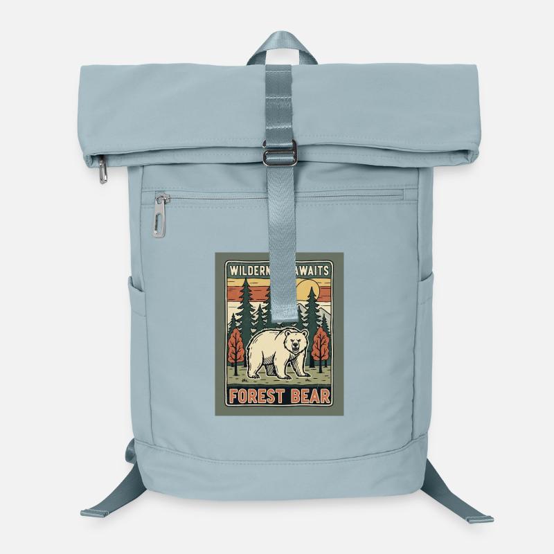 Wilderness Hunter Bear Motif Laptop Backpack