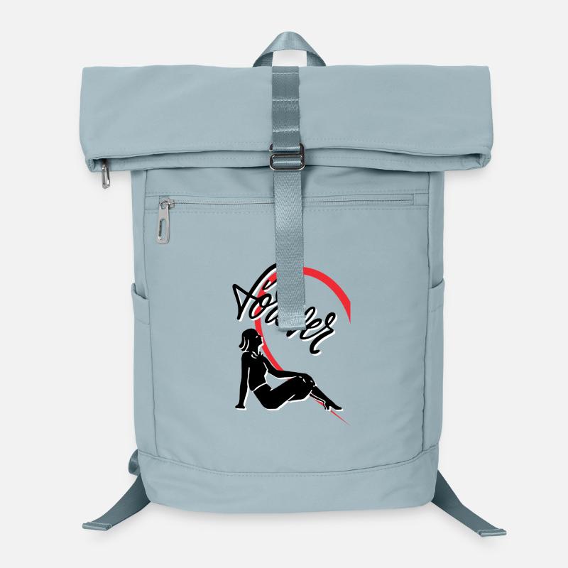 Frau mit der Inschrift links von der Herzhälfte Laptop-Rucksack 