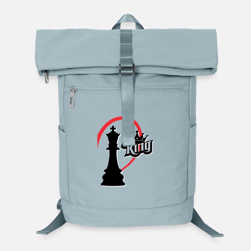 Roi des échecs moitié droite - Sac à dos ordinateur - bleu glacier