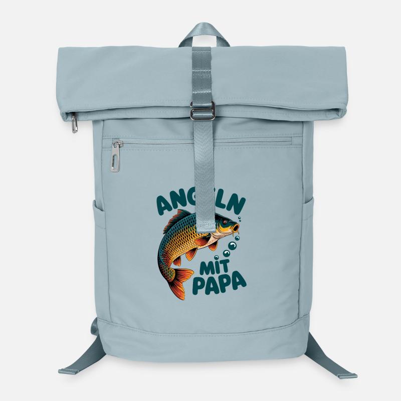 Pêche avec motif de poisson papa Sac à dos ordinateur