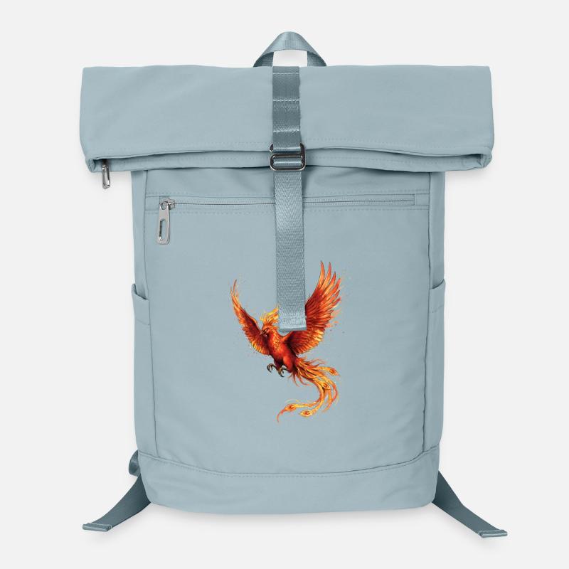 Oiseau de feu Phénix avec ailes de feu Sac à dos ordinateur