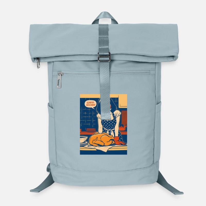 Pop-Art Küchenchaos mit Spruch Laptop-Rucksack 