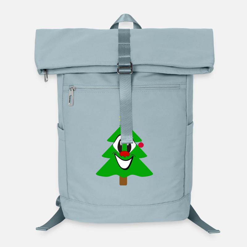 Lachender Weihnachtsbaum Cartoon Laptop-Rucksack 