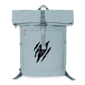 Gros chat noir aux yeux bleus - Sac à dos ordinateur - bleu glacier - Devant