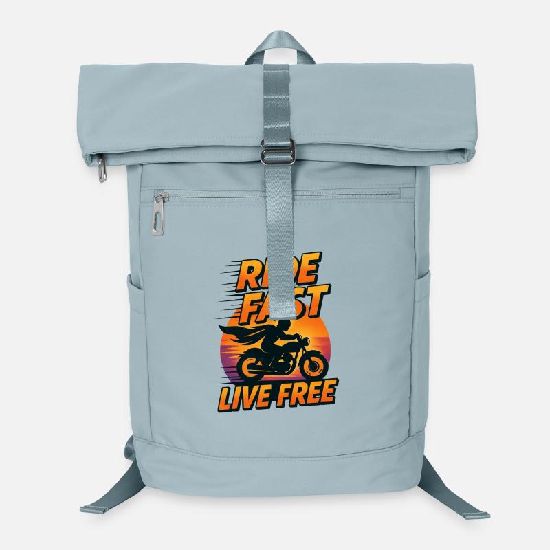 Ride Fast Live Free Laptop Backpack