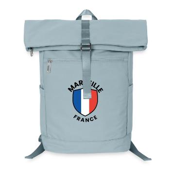 Marseille Flag Shield - Laptop Backpack - ice blue - Front