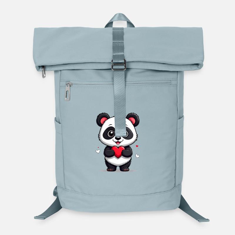 Panda avec le cœur Sac à dos ordinateur