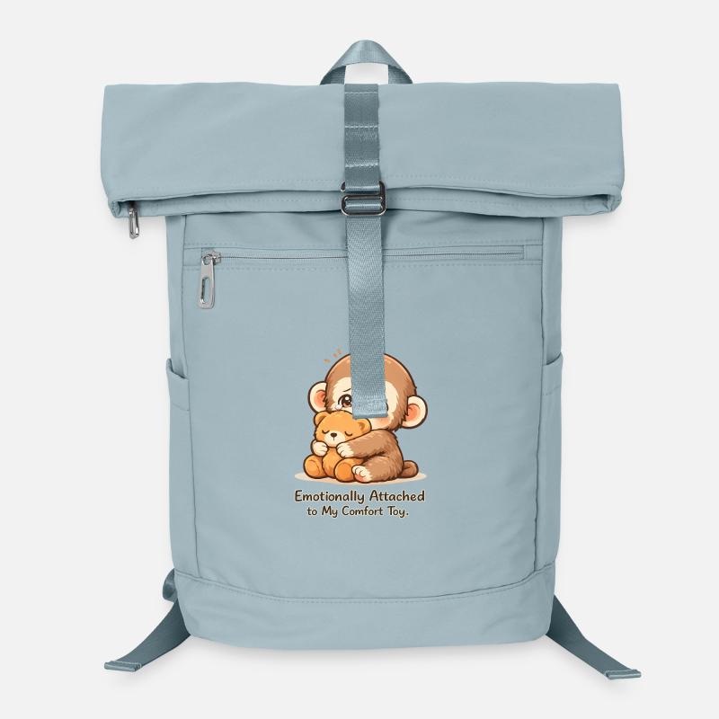 Punch Monkey Sad Cute Aesthetic Tee. Sac à dos ordinateur