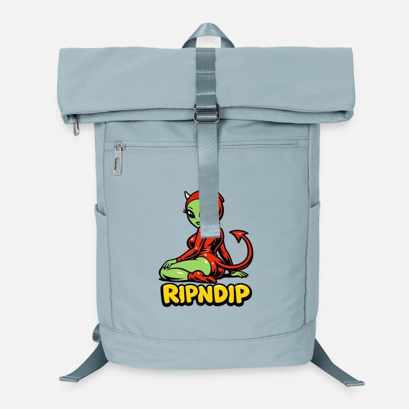 Dämonisches Mädchen in rotem Hoodie Laptop-Rucksack 