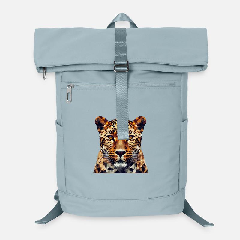 Léopard de style polygonal Sac à dos ordinateur