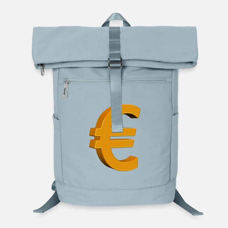 Abstract Golden Euro Design Laptop Backpack