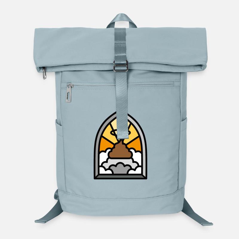 Drôle de mème de caca, Sainte Merde, merde de vitrail Sac à dos ordinateur