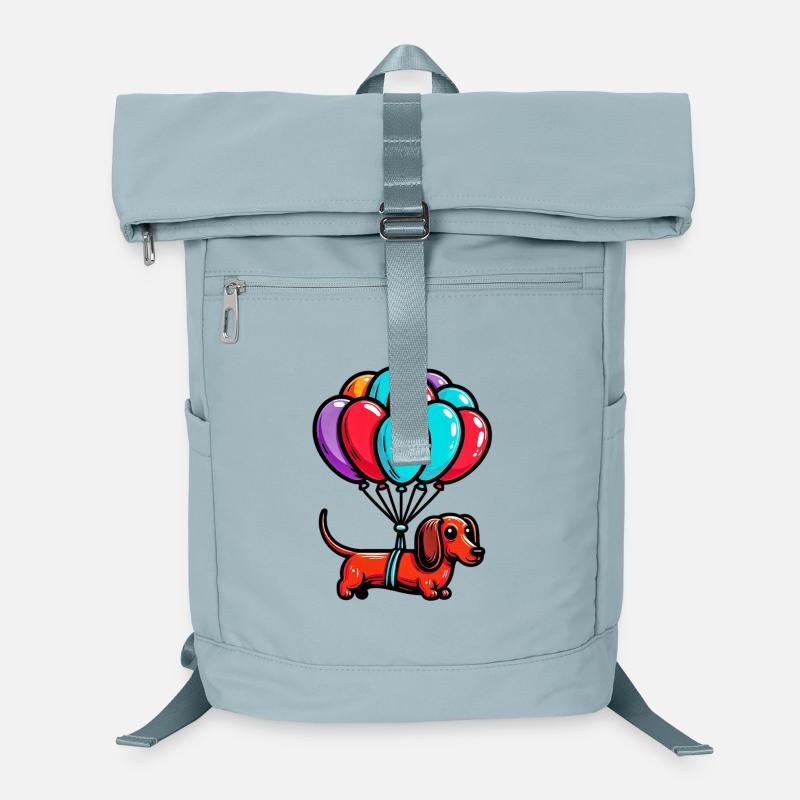 Dackelhund mit Luftballons Laptop-Rucksack 