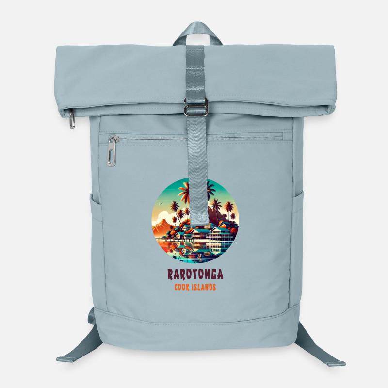 Parotonga Cook Islands Retro Strand Laptop-Rucksack 