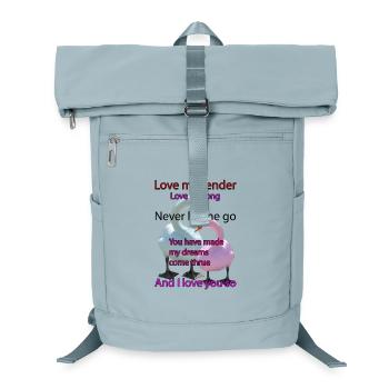 Schwäne: Liebe mich zärtlich - Laptop-Rucksack  - Eisblau - Vorne