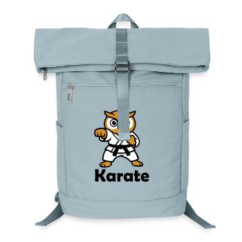 Karate Owl - Laptop Backpack - ice blue - Front
