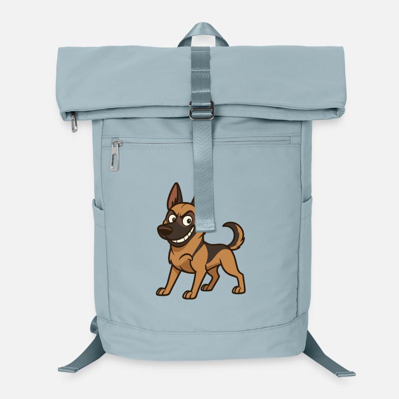 Frecher Malinois Comic Hund Laptop-Rucksack 