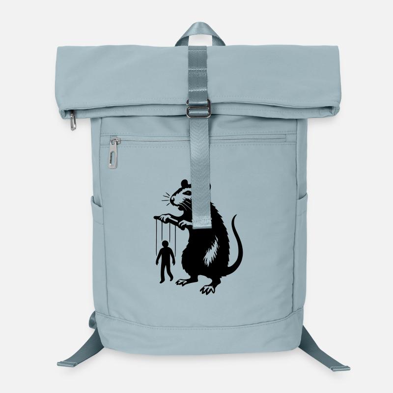 Ratte mit Mensch als Marionette  Laptop-Rucksack 