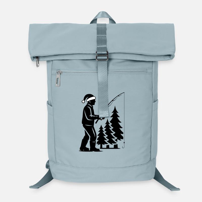 Nuit de Noël en forêt du pêcheur Sac à dos ordinateur