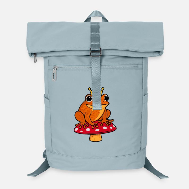 King Tree Frog Frog Mushroom Crown Toad Autumn - Laptop Backpack - ice blue