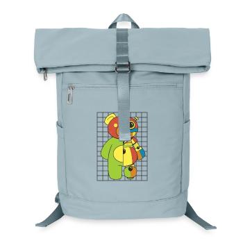 Teddybär, Roboter - Laptop-Rucksack  - Eisblau - Vorne