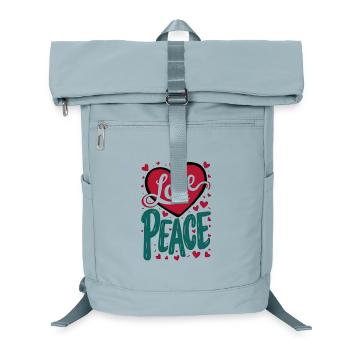 Conception de cœur d’amour et de paix - Sac à dos ordinateur - bleu glacier - Devant