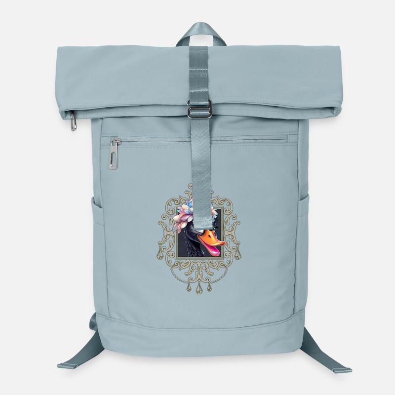 Der glückliche Schwan, ein blauäugiger Charmeur. Laptop-Rucksack 