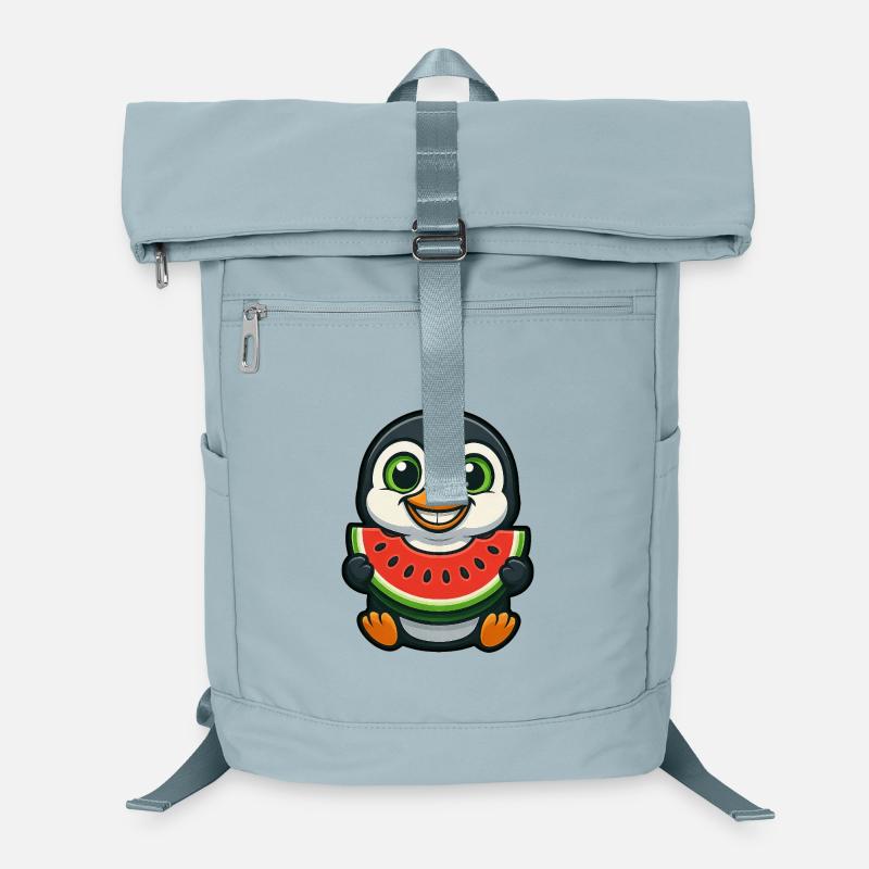 Pingouin à la pastèque Jour d’été fruité Sac à dos ordinateur