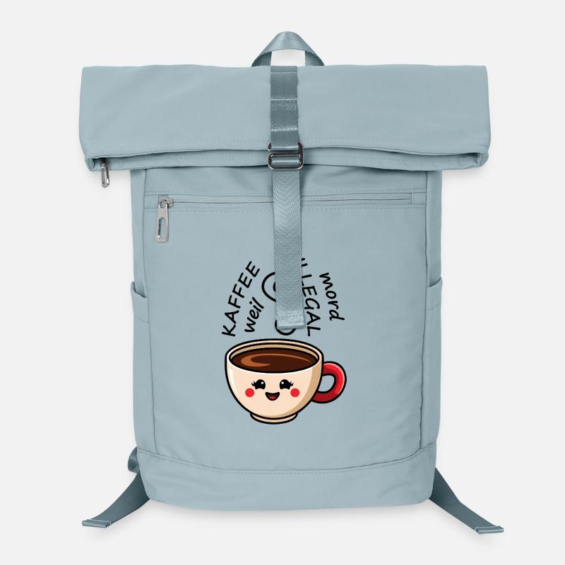 Verspielte Kaffeetasse mit Gesicht Laptop-Rucksack 