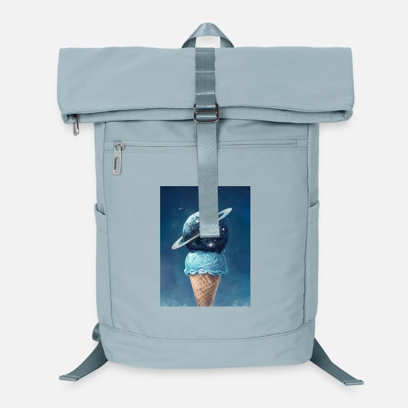 Glace spatiale et astronaute au sommet Sac à dos ordinateur