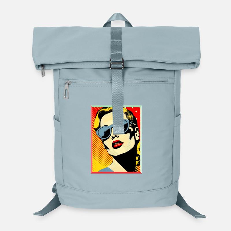 Pop Art Diva avec lunettes de soleil Portrait Mode Rétro Sac à dos ordinateur
