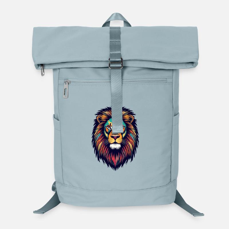 Glowing lion color explosion Laptop Backpack