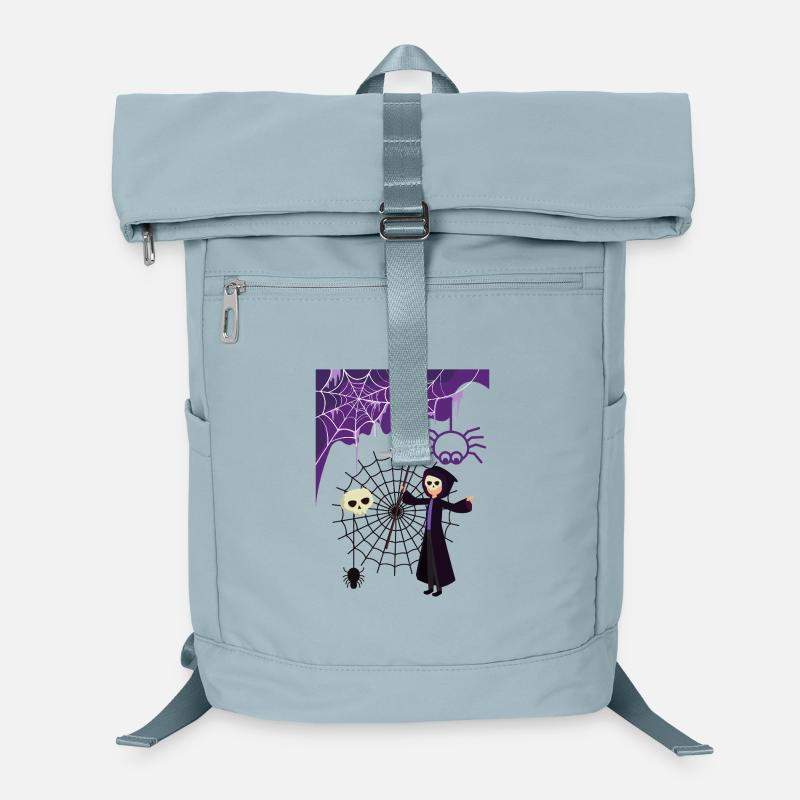 Grim Reaper im Spinnennetz Laptop-Rucksack 