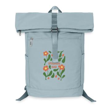 Grounded Soul Floral Pattern - Laptop Backpack - ice blue - Front