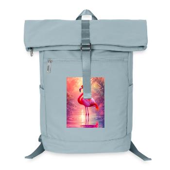 Flamingo – Geist der Anmut und Farbe - Laptop-Rucksack  - Eisblau - Vorne