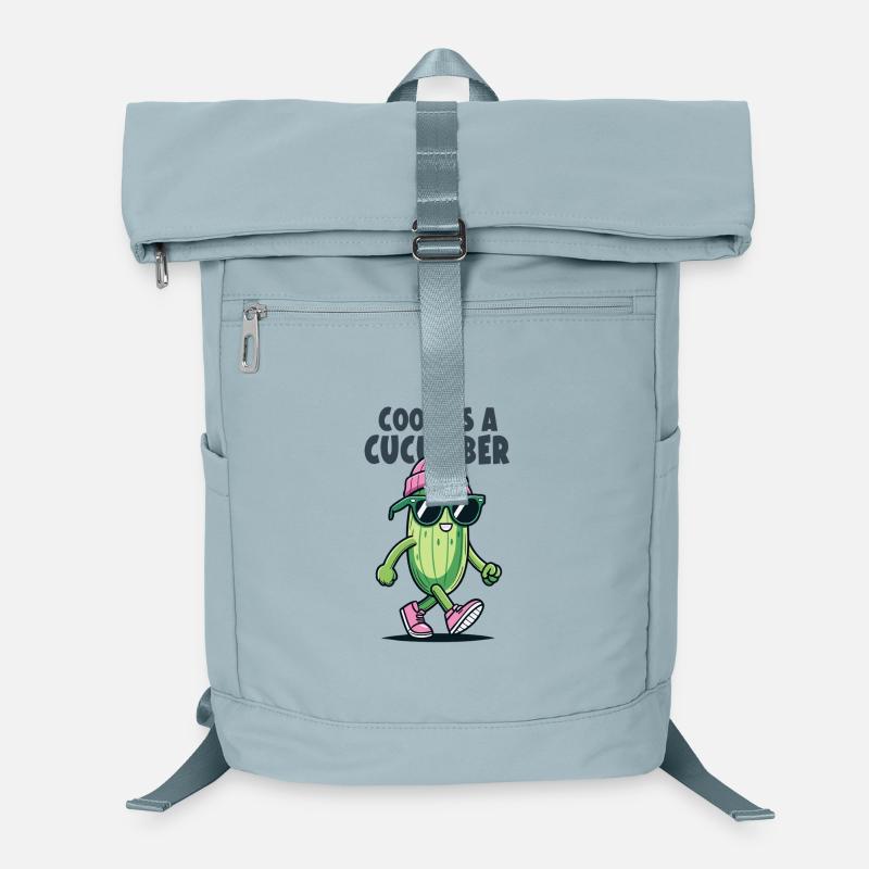 Cool comme un dessin animé de concombre Sac à dos ordinateur