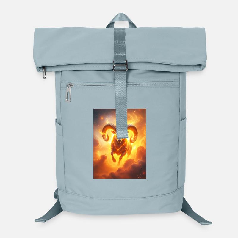 Bélier céleste ardent enflammant la création Sac à dos ordinateur