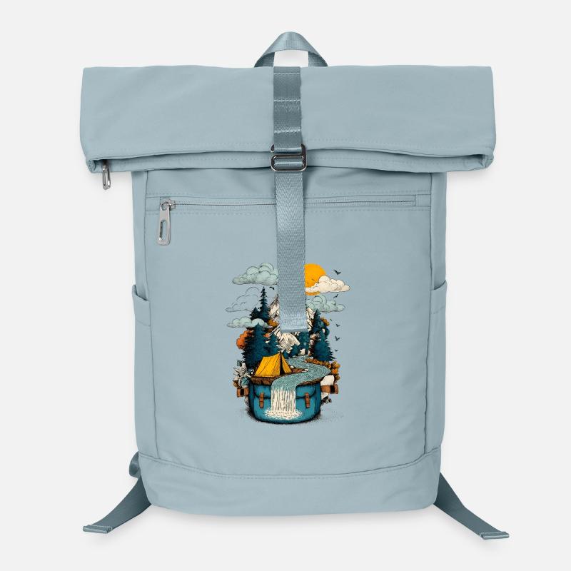 Sentier du lac de montagne - Camping Backpacker Motif Sac à dos ordinateur