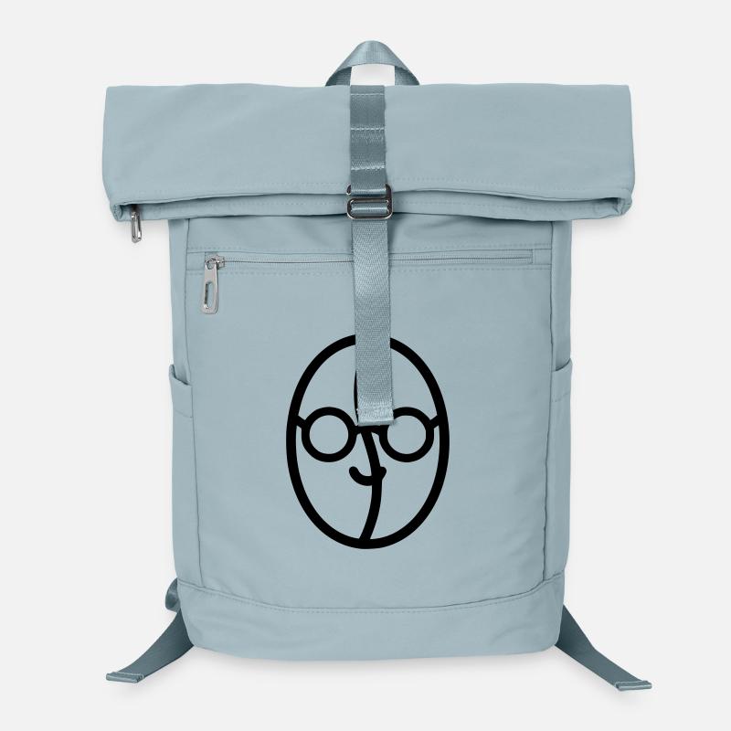 Kaffee-Liebe: Kaffeebohne mit Brille Laptop-Rucksack 