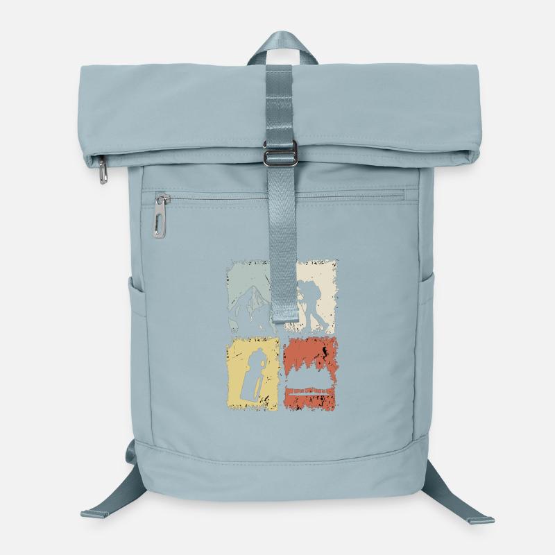 Vier Panel Silhouette Grunge Laptop-Rucksack 