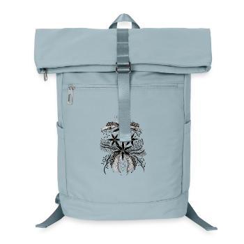 Flower Mandala Ornament - Laptop Backpack - ice blue - Front